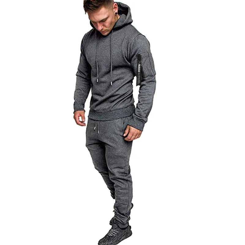 Men's Hooded Two-Piece Tracksuit Casual 