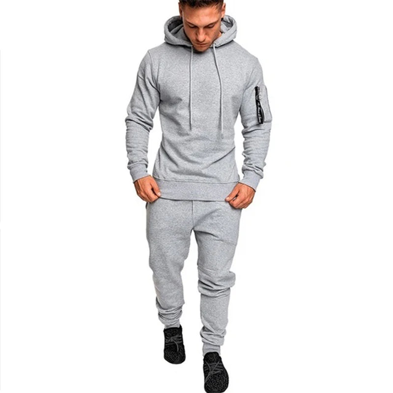 Men's Hooded Two-Piece Tracksuit Casual 