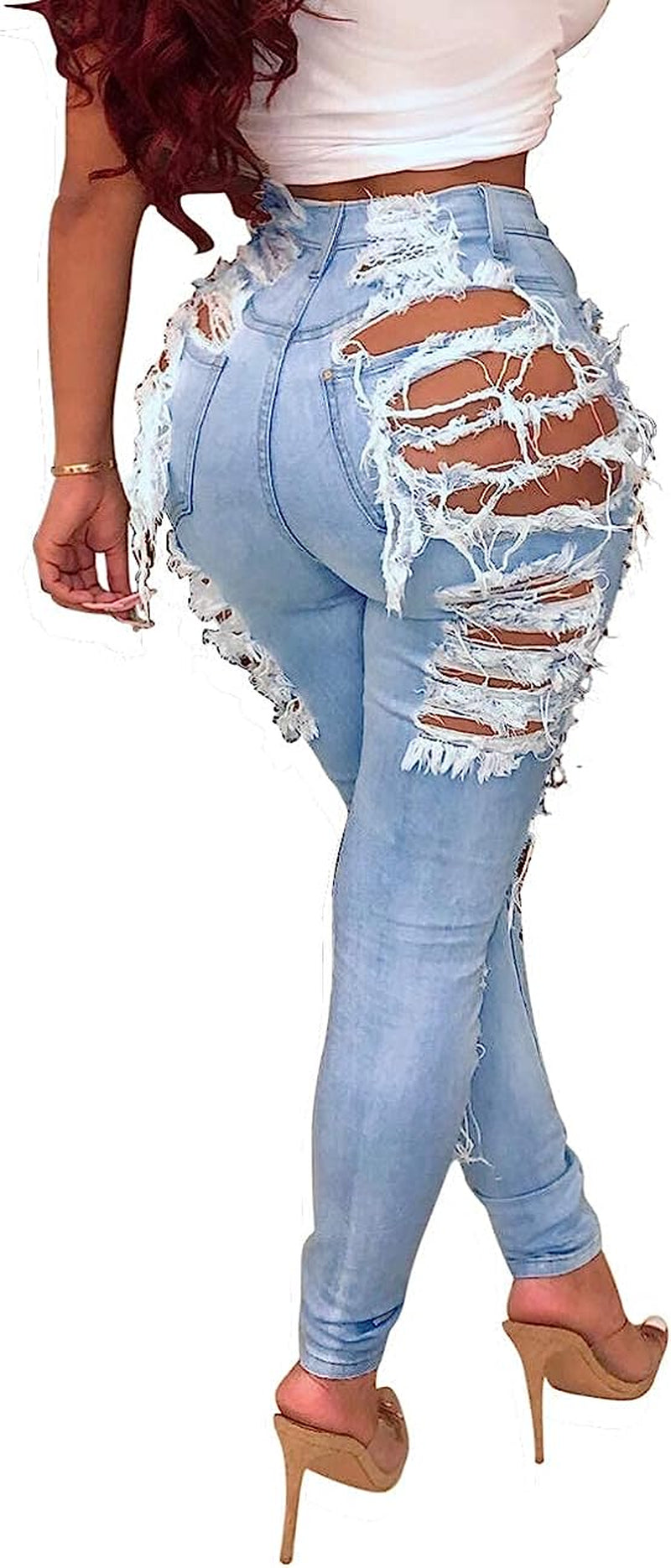 Women's Skinny and Ripped Denim Pants