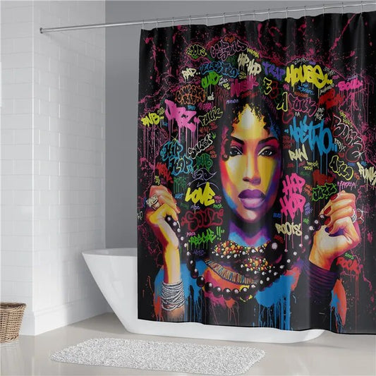  Afrocentric Print Shower Curtains and Bathroom Accessories 