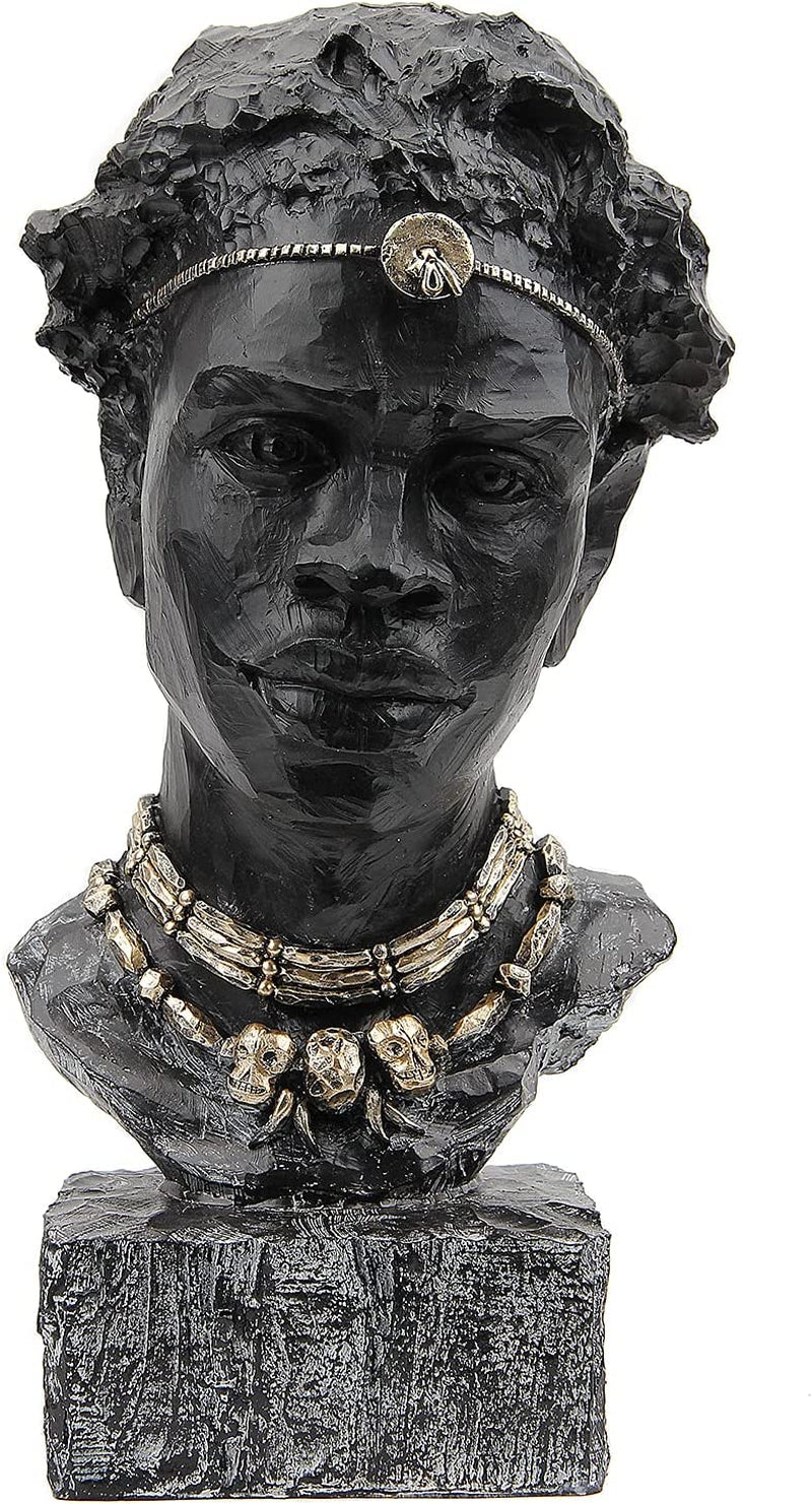 African Man and Woman Sculptures (Sold Separately)