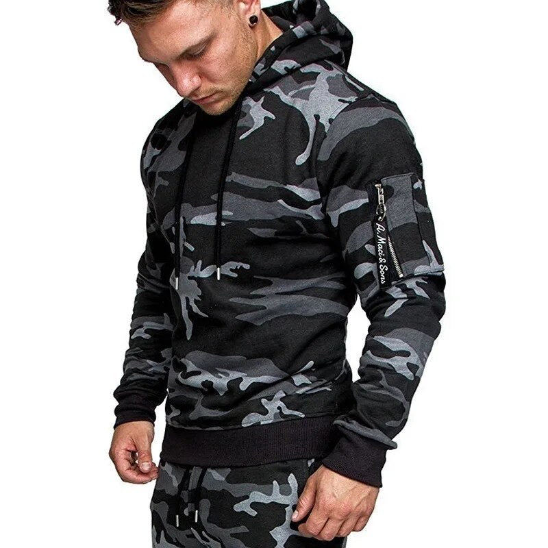 Men's Hooded Two-Piece Tracksuit Casual 