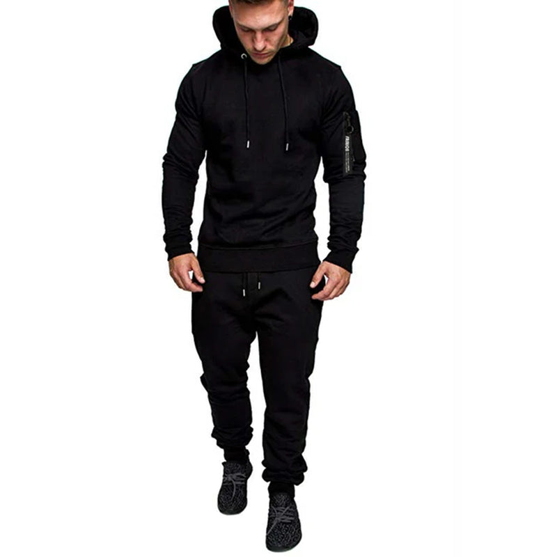 Men's Hooded Two-Piece Tracksuit Casual 