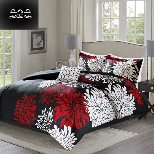 Modern Floral Design Comforter Set