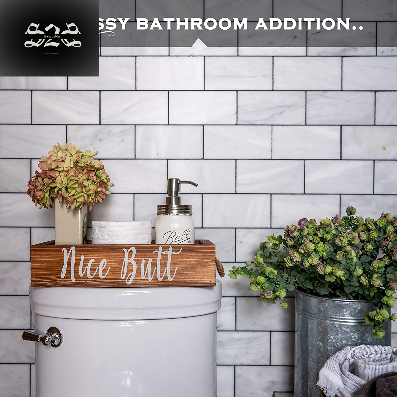 "Nice Butt" Bathroom Decor Box Organizer